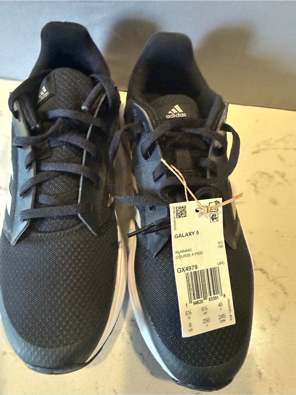 adidas Galaxy 5 Men's Black and White Running Sneakers